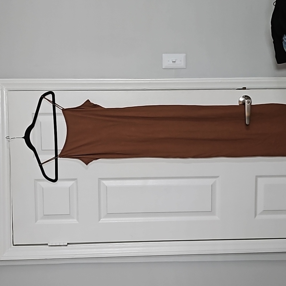 Brown Slit Dress